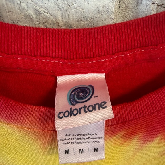 Tie-Dye 'The Jesus Music' Kids T-Shirt - Red & Yellow - Picture 3 of 4